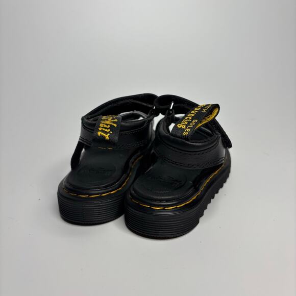 Dr. Martens Junior Klaire Leather Sandals in Black T Lamper - Picture 3 of 9